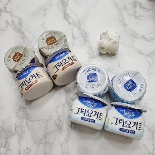 매일바이오 그릭요거트 오리지널 플레인 4개, 로스터리 커피믹스 4개 — 5점을 준 리뷰어가 2021년 12월 올린 사용 사진