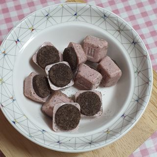 롯데제과 ABC초코쿠키 핑크베리 — 5점을 준 리뷰어가 2021년 2월 올린 사용 사진