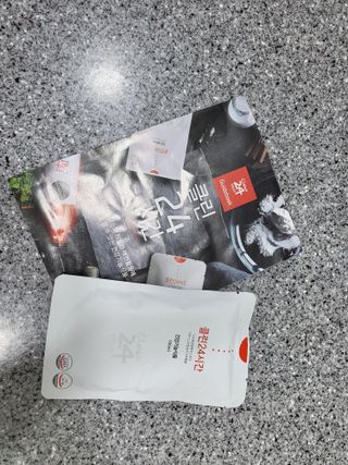 클린24시간 1BOX(5포) + 전용보틀(500ml) — 5점을 준 리뷰어가 2022년 8월 올린 사용 사진