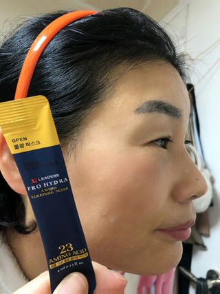 리더스코스메틱 리더스 프로 하이드라 아미노 슬리핑 마스크 — 5점을 준 리뷰어가 2021년 1월 올린 사용 사진