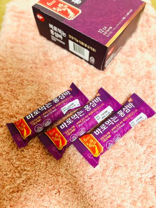 씨알푸드 건강기능식품 6년근 홍삼 함유, 바로먹는 홍삼바 30g 12개입 — 5점을 준 리뷰어가 2022년 3월 올린 사용 사진