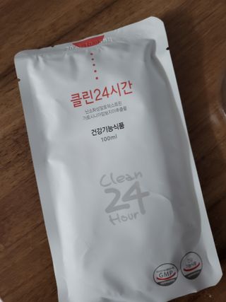 클린24시간 1BOX(5포) + 전용보틀(500ml) — 5점을 준 리뷰어가 2022년 8월 올린 사용 사진