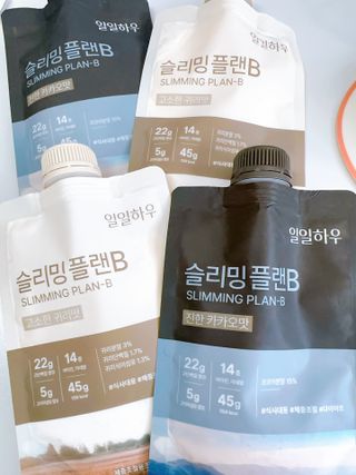 일일하우 슬리밍 플랜B 고소한 귀리맛, 진한 카카오맛 (체중조절식) — 4점을 준 리뷰어가 2023년 8월 올린 사용 사진
