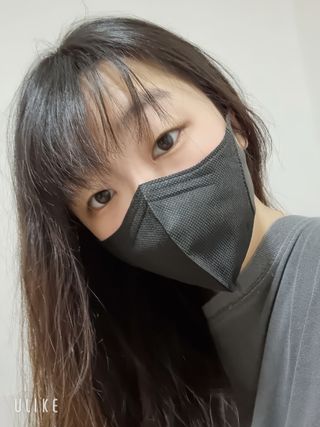 끌린에르 스포츠 귀편한 새부리형 마스크 — 5점을 준 리뷰어가 2022년 2월 올린 사용 사진