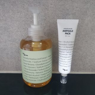 빅그린 카렌듈라(지성두피용)&시카(중건성두피용)탈모샴푸500ml-택1,빅그린 프리미어바이옴탈모앰플팩 60ml — 5점을 준 리뷰어가 2022년 12월 올린 사용 사진