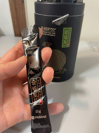 프리마인 자체 기업부설 연구소에서 찾아낸 건강한 수면의 비밀.  슬립토 플러스 30포 — 1.5점을 준 리뷰어가 2022년 6월 올린 사용 사진