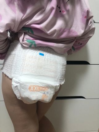 오브맘 밤 프리미엄 아기 기저귀 팬티형 밴드형 — 5점을 준 리뷰어가 2021년 1월 올린 사용 사진