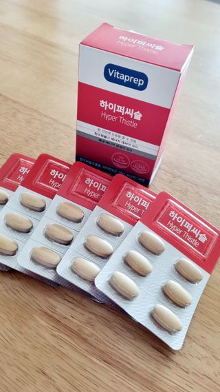 뉴트리션팩토리 비타프렙 하이퍼씨슬 밀크씨슬 900mg — 5점을 준 리뷰어가 2021년 10월 올린 사용 사진