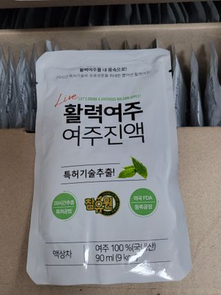 참유원 특허제조 활력 여주진액 여주즙 50포 — 5점을 준 리뷰어가 2022년 3월 올린 사용 사진