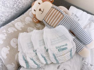 오브맘 밤 프리미엄 아기 기저귀 팬티형 밴드형 — 5점을 준 리뷰어가 2021년 2월 올린 사용 사진