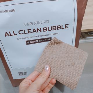 블뤼엔 일회용 수세미 — 5점을 준 리뷰어가 2021년 4월 올린 사용 사진