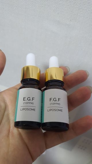 랑팡 EGF+FGF 10ppm 리포좀 앰플 원액 10ml — 4점을 준 리뷰어가 2021년 10월 올린 사용 사진