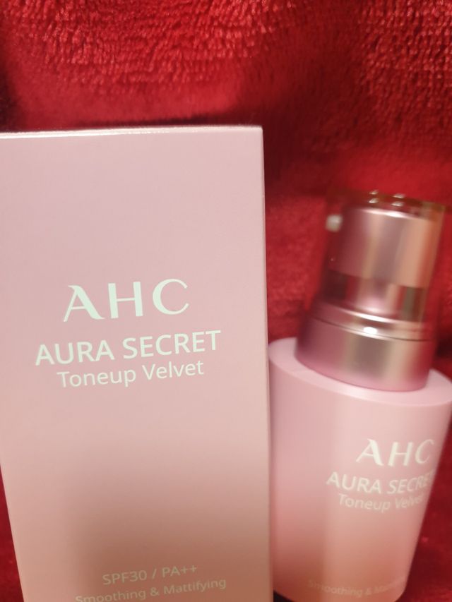 AHC 아우라 시크릿 톤업 벨벳 리뷰 사진