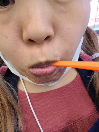 [지오클린] 안나지오 구취케어  기능성 치약 칫솔 세트 (칫솔 5 개+치약 100g 1 개 ) — 5점을 준 리뷰어가 2022년 6월 올린 사용 사진