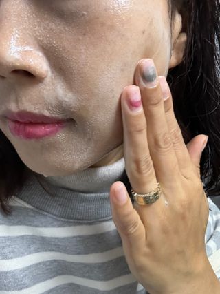 프리마인 메이크업과 들뜨는 각질까지 한방에 깐달걀로! 순하기까지한 셀베이스 그린티클렌저(200ml) — 5점을 준 리뷰어가 2023년 1월 올린 사용 사진