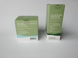 김정문알로에 큐어 큐어 알로에 리프레쉬 젤리 세럼, 큐어 알로에 하이드로 젤리 크림 — 4점을 준 리뷰어가 2021년 4월 올린 사용 사진