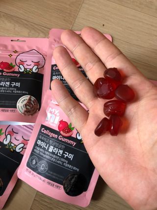 일동제약 마이니 마이니 늘씬날씬 콜라겐 세트 — 5점을 준 리뷰어가 2021년 2월 올린 사용 사진
