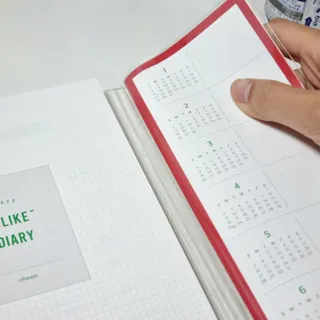 리훈 2023년 아이라이크 모눈 다이어리 미니달력 세트 — 5점을 준 리뷰어가 2022년 11월 올린 사용 사진