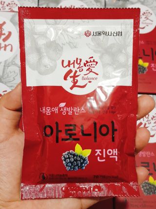 서울약사신협_내몸애생발란스아로니아_70ml x 30포 — 3.5점을 준 리뷰어가 2021년 6월 올린 사용 사진