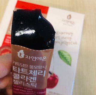 자연에온 몽모랑시 타트체리 3종 세트 구성 - 저분자콜라겐젤리, NFC 착즙주스 — 4.5점을 준 리뷰어가 2021년 7월 올린 사용 사진