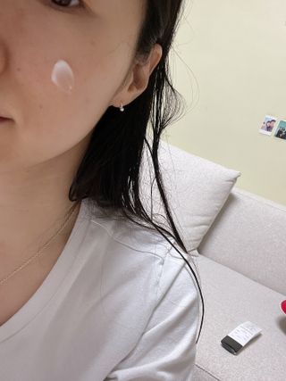 리더스코스메틱 리더스 카밍 바이오틱스 크림 마스크 — 5점을 준 리뷰어가 2021년 3월 올린 사용 사진