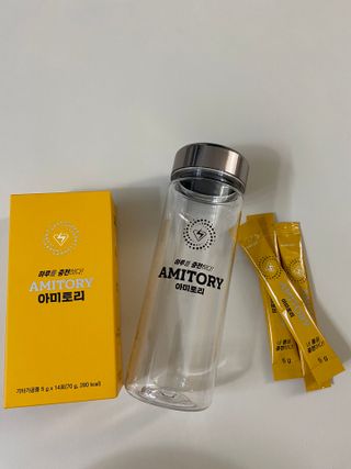 주식회사 씨크릿비에프랩 마시는 아미노산 아미토리 열대과일맛 14포 [1포, 5g / 보틀증정] — 4.5점을 준 리뷰어가 2023년 2월 올린 사용 사진