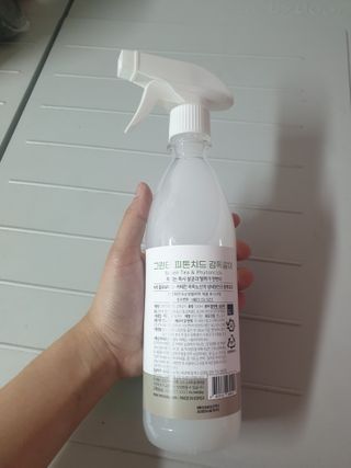 [엠메이데이] 그린티 피톤치드 감쪽같이 500ml + 손소독액 50ml — 5점을 준 리뷰어가 2022년 2월 올린 사용 사진