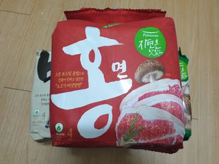 [풀무원] 자연은맛있다 정면, 백면, 홍면  세트 — 5점을 준 리뷰어가 2021년 4월 올린 사용 사진