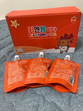 [몸엔용] 아이가 먹는 달콤 국산녹용 키엔용 비타  80ml x 10포 — 5점을 준 리뷰어가 2021년 7월 올린 사용 사진