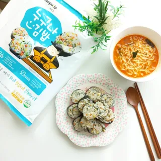 해풀잎 누구나 김밥*1ea [(혼합야채 35g *1ea,  김밥김 (5g, 5ea),  양념간장 (6g, 5ea), 참기름(5g, 2ea)] — 5점을 준 리뷰어가 2022년 10월 올린 사용 사진