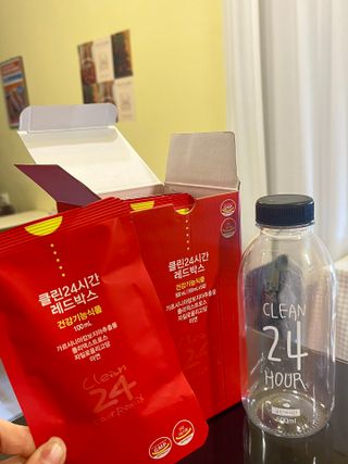 클린24시간 레드박스 1BOX(5포) + 전용보틀(500ml) — 5점을 준 리뷰어가 2024년 2월 올린 사용 사진