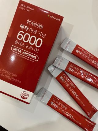 메타아르기닌 GC녹십자웰빙 메타 아르기닌 6000 플러스 오르니틴 — 5점을 준 리뷰어가 2022년 9월 올린 사용 사진