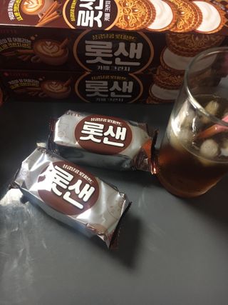 롯데제과 롯샌 카페크런치 — 4점을 준 리뷰어가 2021년 10월 올린 사용 사진
