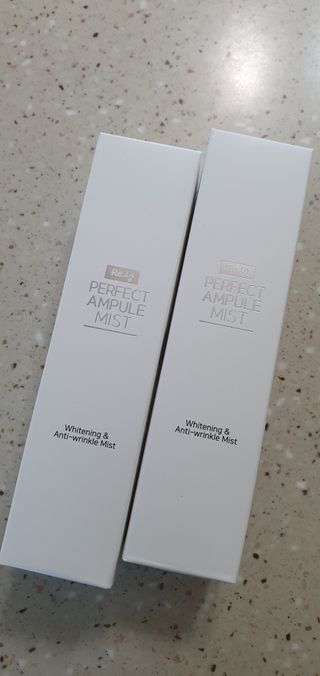 리생 [Re생] 퍼팩트 앰플 이중 기능성 미스트 100ml  피부미백 주름개선 = 총 2개 200ml 증정 — 5점을 준 리뷰어가 2021년 9월 올린 사용 사진