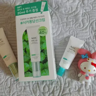[AHC] 세이프온 에센스 선크림 올리브영 스페셜 증정 기획세트 — 5점을 준 리뷰어가 2022년 6월 올린 사용 사진