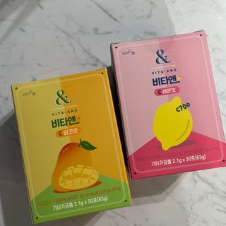 비타앤C 레몬맛, 망고맛 — 5점을 준 리뷰어가 2021년 4월 올린 사용 사진