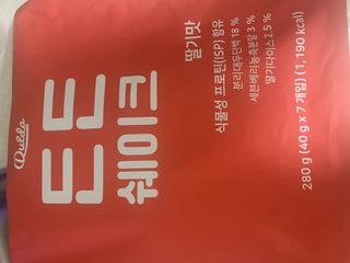 [덜다] 든든 식물성 단백질 쉐이크 40g X 7입 (곡물/딸기) — 5점을 준 리뷰어가 2023년 8월 올린 사용 사진