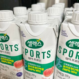 셀렉스스포츠 셀렉스 스포츠 웨이 프로틴 복숭아_ 330ml x 12팩 — 5점을 준 리뷰어가 2021년 10월 올린 사용 사진