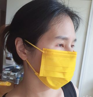 에어에이드 컬러 덴탈 마스크 — 4점을 준 리뷰어가 2021년 8월 올린 사용 사진
