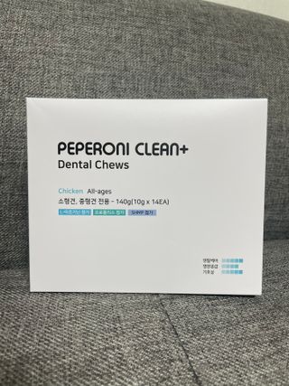 페페로니 클린플러스 덴탈치킨껌 10g x 14p — 5점을 준 리뷰어가 2021년 7월 올린 사용 사진