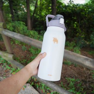 모즈스웨덴 MOZ 스웨덴 316 스텐 대용량 원터치 손잡이 보냉보온병 — 5점을 준 리뷰어가 2023년 8월 올린 사용 사진