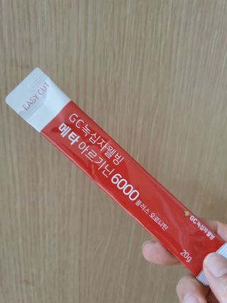 메타아르기닌 GC녹십자웰빙 메타 아르기닌 6000 플러스 오르니틴 — 4점을 준 리뷰어가 2022년 5월 올린 사용 사진