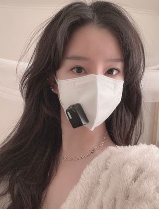 주식회사 휴레브 Cool Fit(마스크 공기 순환 장치) — 5점을 준 리뷰어가 2022년 11월 올린 사용 사진