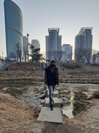풋테크 지압신발 풋테크 건강 지압 운동화 FT20 — 5점을 준 리뷰어가 2021년 2월 올린 사용 사진