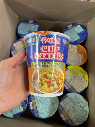 NISSIN 닛신 컵누들  4종 - 씨푸드오리지날, 씨푸드 스파이시, 씨푸드 커리, 씨푸드 XO소스 — 5점을 준 리뷰어가 2022년 5월 올린 사용 사진