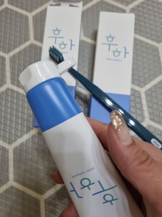 [심폐소생소] 무불소 임산부 천연 치약 — 5점을 준 리뷰어가 2021년 11월 올린 사용 사진