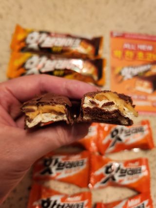 핫브레이크 땅콩카라멜 — 5점을 준 리뷰어가 2023년 5월 올린 사용 사진