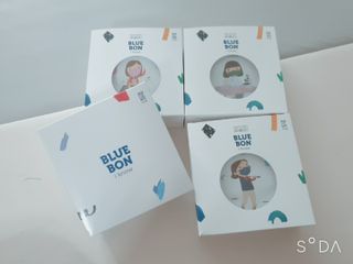 [블루 본 아이노우] 유아용 컬러마스크 40 PCS SET 2중 택 1 — 5점을 준 리뷰어가 2021년 4월 올린 사용 사진