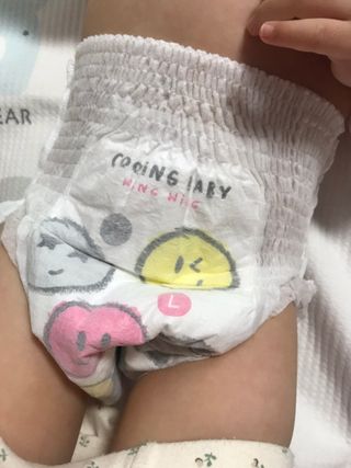 쿠잉 윙윙 풀커버 팬티기저귀 (L/XL/XXL) 1팩 — 5점을 준 리뷰어가 2023년 1월 올린 사용 사진