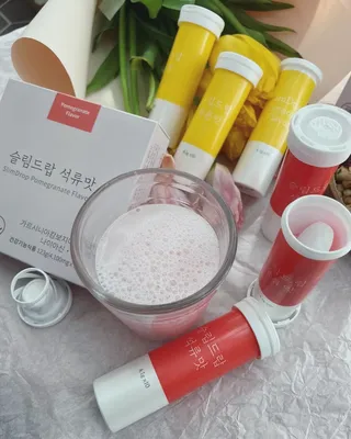 [슬림드랍 석류맛] 건기식 다이어트 보조제 겸 비타민 — 5점을 준 리뷰어가 2022년 2월 올린 사용 사진